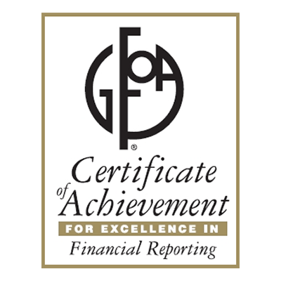 Government Finance Officers Association (GFOA) Certificate of Achievement for Excellence in Financial Reporting