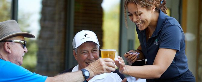 elderly men having beers at Ashbury's Bar & Grill, Bolingbrook