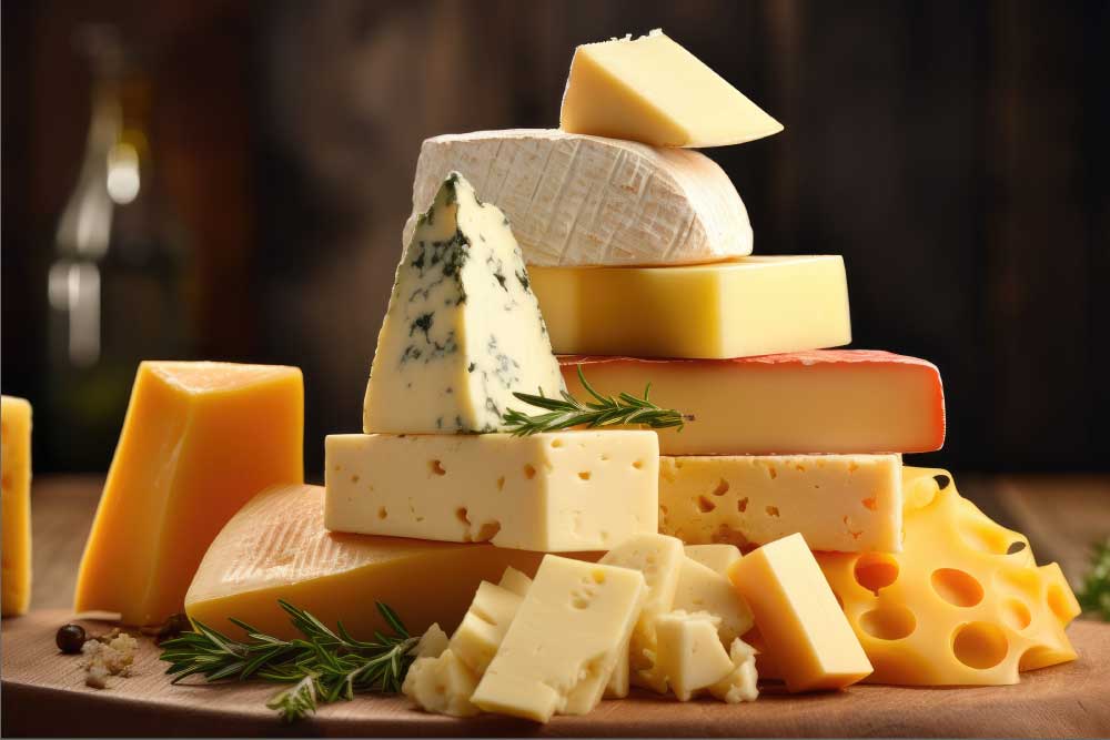 various cheeses